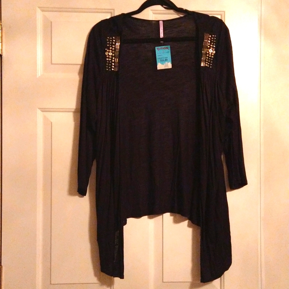 New NWT Women's plus size sweater silver and stone
